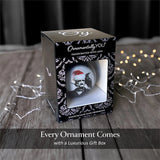 Edgar Allen Poe in Santa Hat Christmas Ball Ornament