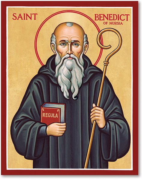 St. Benedict Icon 8x10 Print Unframed by Monastery Icons 403LGU