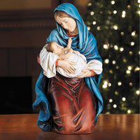 Kneeling Madonna & Child 12.25" Statue Figure by Avalon Gallery