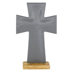 Enamel Standing Cross - Grey 8" By Faithworks