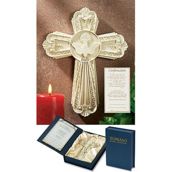 Tomaso Crosses of Distinction Holy Spirit Confirmation Wall Crucifix 7.5" Boxed GS251 Autom