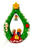 Handcrafted Tree of Life with Nativity Clay Figure from Peru FAIR TRADE Christmas Green