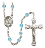 St. Rose of Lima Silver Plate Hand Made Rosary by Bliss Aqua
