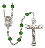 St. Catherine of Siena Silver Plate Hand Made Rosary by Bliss Emerald