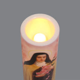 St. Therese of Lisieux "Little Flower" – LED Devotional Candle by Saints Gift Collection C-8010