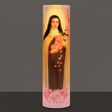 St. Therese of Lisieux "Little Flower" – LED Devotional Candle by Saints Gift Collection C-8010