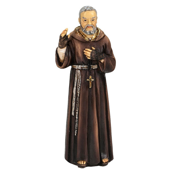 Saint Padre Pio 4" Statue with Prayer Card