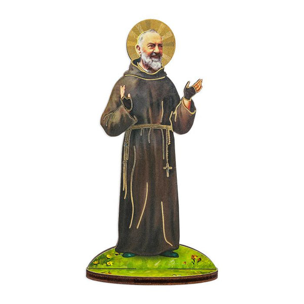 St. Padre Pio Laser Cut 6" Statue - Made in Italy