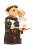 St. Anthony of Padua 3.5" Figure Statue - Little Drops of Water - Side View