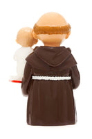 St. Anthony of Padua 3.5" Figure Statue - Little Drops of Water -  Back View