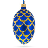 Blue & Gold Glass Pine Cone Christmas Ornament By BestPysanky