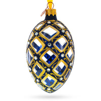 Mosaic Pattern on Glass Egg Ornament By BestPysanky - Made in Ukraine - Easter or Christmas