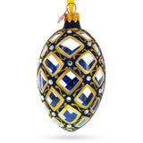 Mosaic Pattern on Glass Egg Ornament By BestPysanky - Made in Ukraine - Easter or Christmas