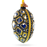 Mosaic Pattern on Glass Egg Ornament By BestPysanky - Made in Ukraine - Easter or Christmas