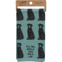 Black Labrador Kitchen Towel - Front