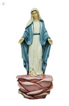 Our Lady of Grace Hand-Painted Holy Water Font