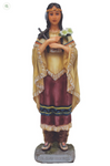 St. Kateri Tekakwitha 5.5" Statue Figure Hand-Painted by Goldscheider