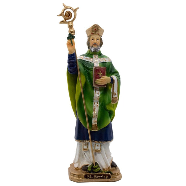 St. Patrick of Ireland 8" Statue Figure - Made in USA