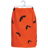 Halloween Witch & Owl Kitchen Towel - Back
