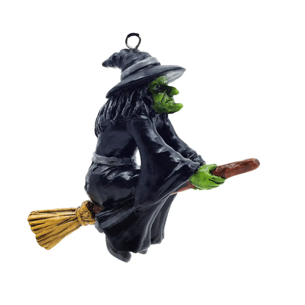 Witchful Thinking Collector Halloween Ornament Witch on Flying Broom