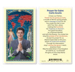 Saint Carlo Acutis Prayer Holy Card - Laminated - Pack of 25