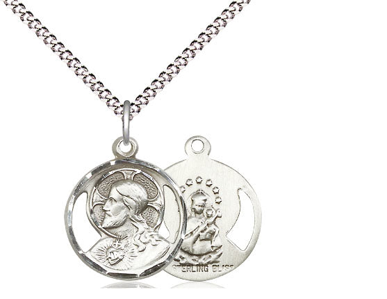 Sacred Heart of Jesus Scapular Medal 18" Necklace Pendant Bliss