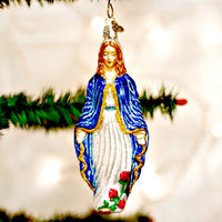 Our Lady of Grace Virgin Mary Old World Christmas Ornament - Glass