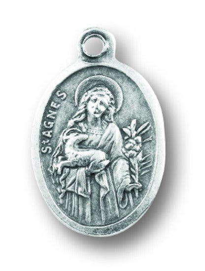 Agnes Medal Charms - Pack of Ten - Patron of Engaged Couples & Virgins  1086-401