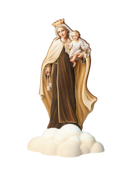 Our Lady of Mount Carmel Statuette 5.5" Made in Italy Fars 1098-ENG-M250