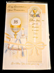 Grandchild First Communion Greeting Card w/ Bookmark - Printed in Italy Religious Art 11-3112