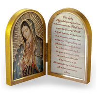 Our Lady of Guadalupe Diptych Standing Plaque with Prayer Hirten 1204-217