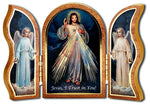 Jesus Divine Mercy Standing Wood Triptych Hirten 1205-123