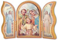 Holy Family Standing Wood Triptych 5"x3.5"