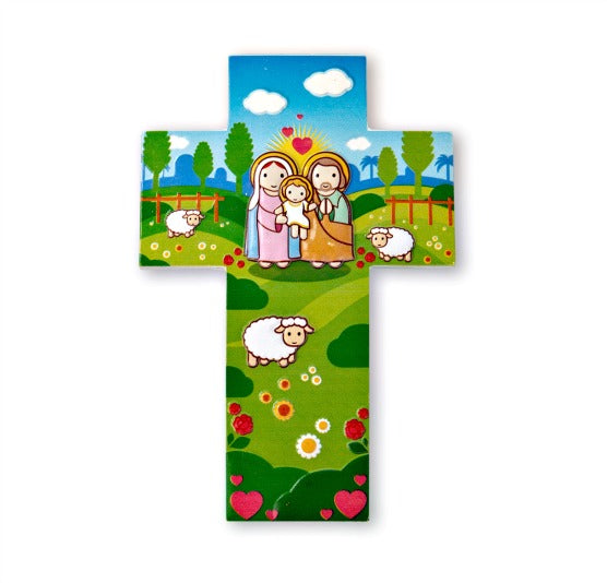 Little Drops of Water 5" Holy Family Wall Cross