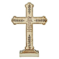 Serenity Prayer 8.25" Table Cross Roman 12453