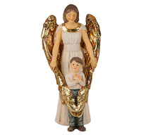 Guardian Angel with Boy Patron Saint 4" Statue by Hirten 1735-356
