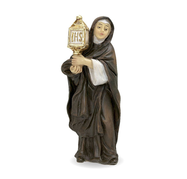 St. Clare of Assisi 4" Saint Statue Patron of Television