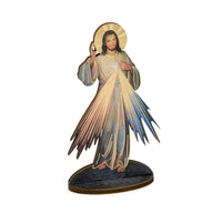 Laser Cut Jesus Divine Mercy 6" Standing Wooden Statue Figure - Made in Italy Hirten 1760-123