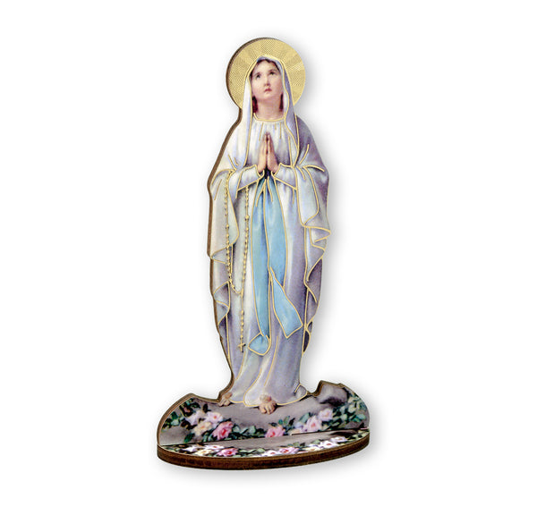  Fratelli Bonella Our Lady of Lourdes 6" Statue Figure Wood