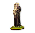 Laser Cut St. Anthony of Padua 6" Standing Wooden Statue Figure - Made in Italy