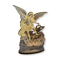Laser Cut St. Michael the Archangel 6" Standing Wooden Statue Figure Italy Hirten 1760-H330