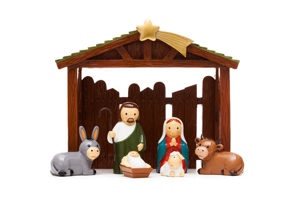 Nativity Set by Little Drops of Water - Stable with Holy Family 195100YX