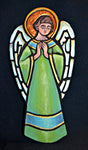 Praying Angel Green Ceramic Handcrafted Tile Plaque BY Sisters of St. Francis