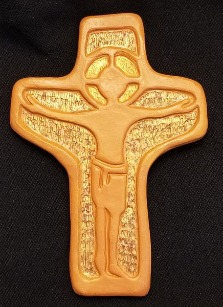 Handcrafted 6.25" Contemporary Wall Crucifix NEW by Sisters of St. Francis