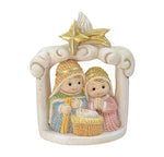 Resin Holy Family in Stable 2" Figure Christmas Nativity Hirten 251008
