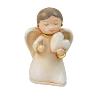 Resin Angel with Heart 2" Figure Christmas - Hirten 251014