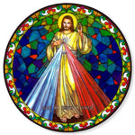 Jesus Divine Mercy Stained Glass Suncatcher Sticker Window Cling