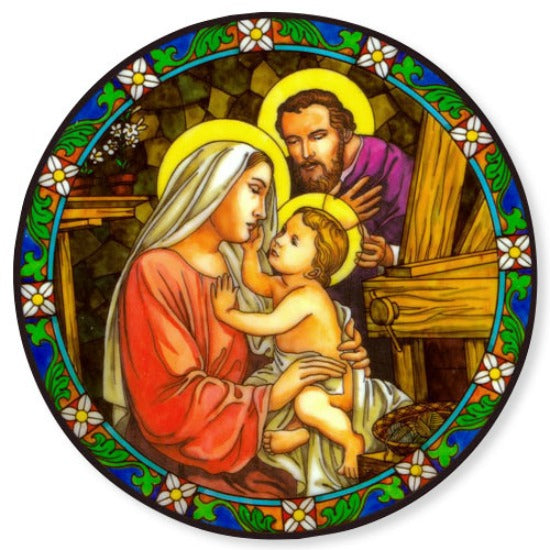 Holy Family Stained Glass Suncatcher Sticker Window Cling