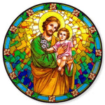 St. Joseph Stained Glass Suncatcher Sticker Window Cling