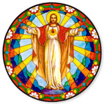 Risen Christ Stained Glass Suncatcher Sticker Window Cling